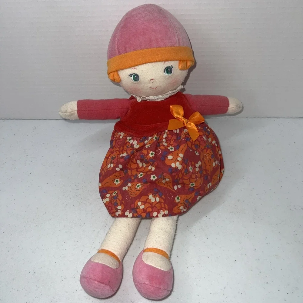 Corolle Poupée 2012 French Soft Plush Rag Doll In Colorful Dress HTF Rare 13